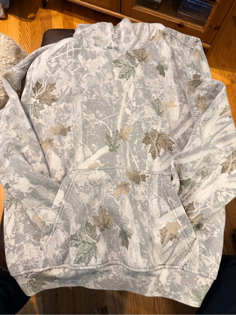 Abercrombie & Fitch Gray Leaf Camouflage Hoodie